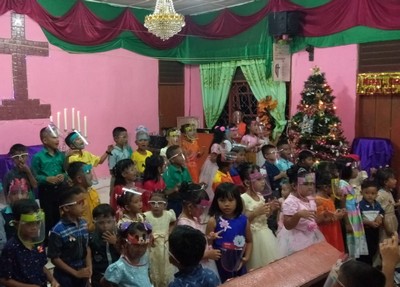 Natal Sekolah Minggu GMI Maranatha Sepadan Jaya Hikmat, Tetap Patuhi Prokes