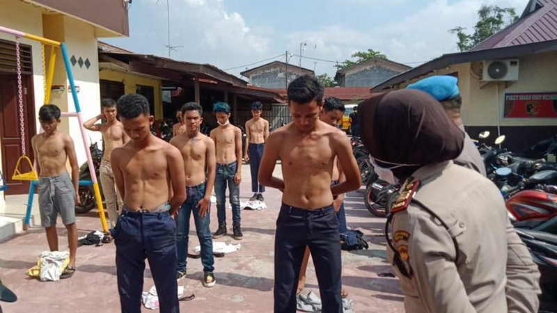 Puluhan Pelajar SMP di Medan Diamankan Polisi Saat Konvoi Di Percut