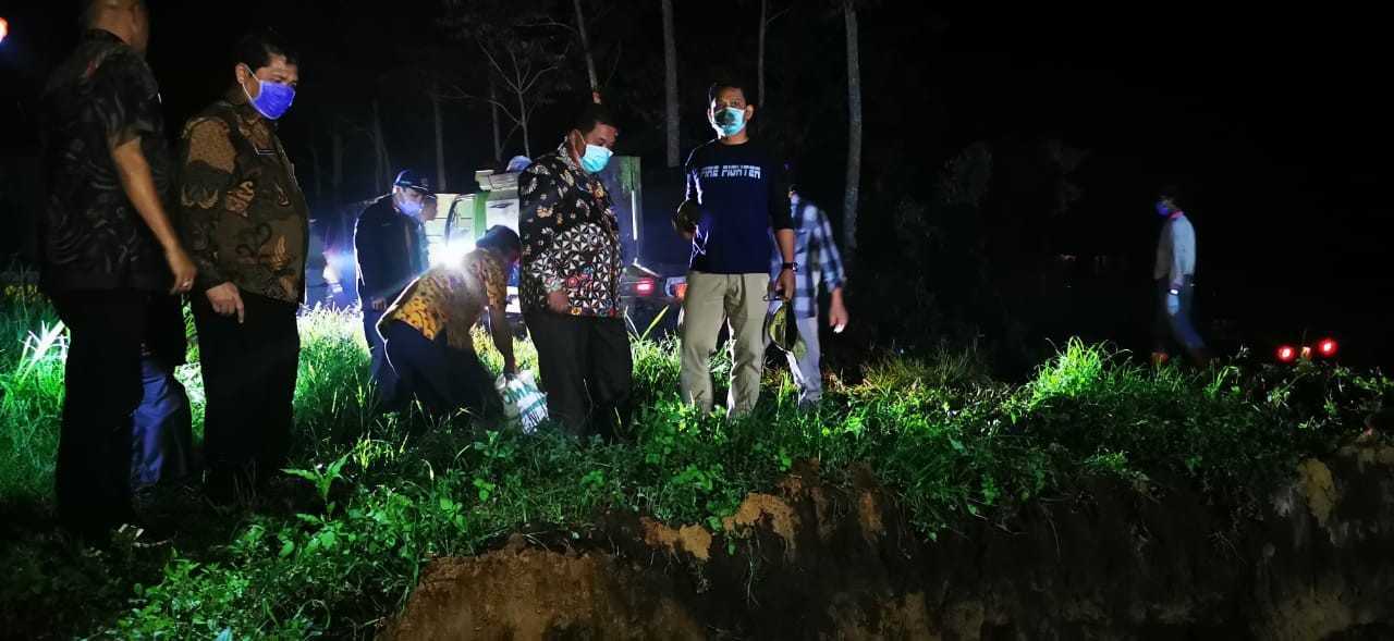 Bupati Karo Sisir Jalan Desa Singa, Temukan 5 Ekor Bangkai Babi Sudah Bau dan Membusuk