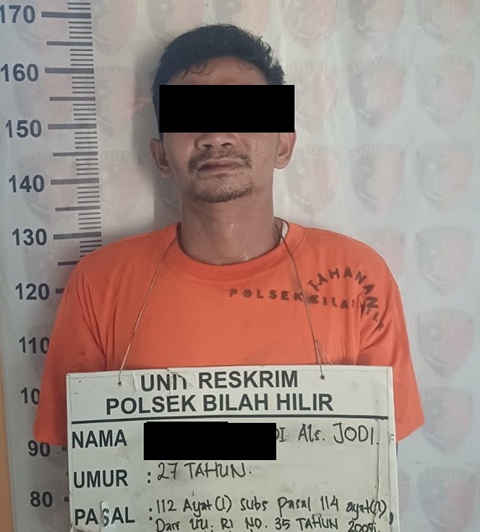 Dapat Sabu dari Heri, Jodi Nginap di Polsek Bilah Hilir