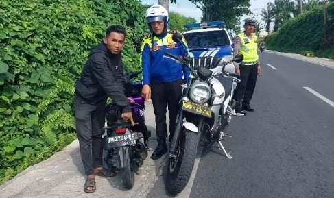 Sat Lantas Polres Simalungun Buru Pengendara Knalpot Tidak Standart