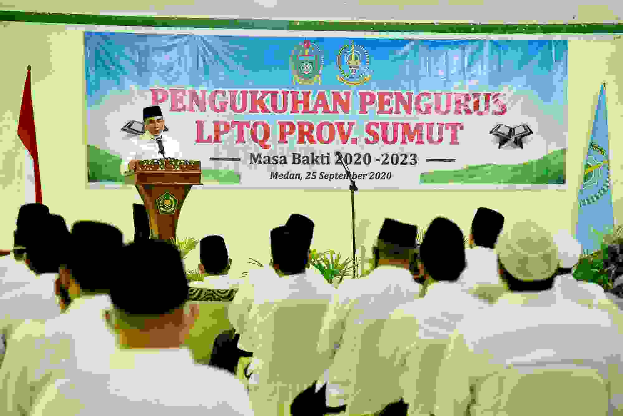 Gubernur Sumut Kukuhkan Pengurus LPTQ Sumut 2020-2023