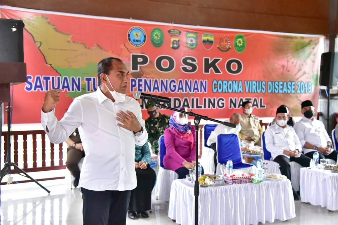 Gubernur Sumut Kecewa Satgas Penanganan Covid-19 Madina Kurang Maksimal