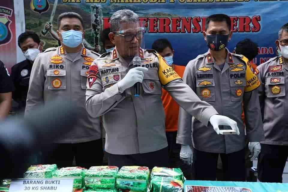 Satresnarkoba Polrestabes Medan Berhasil Ungkap Peredaran Narkoba Jenis Sabu Seberat 30 Kg