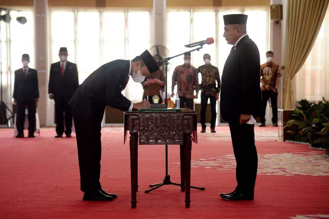 Gubernur Sumut Lantik Arief Sudarto Trinugroho Jadi Sekdaprov 