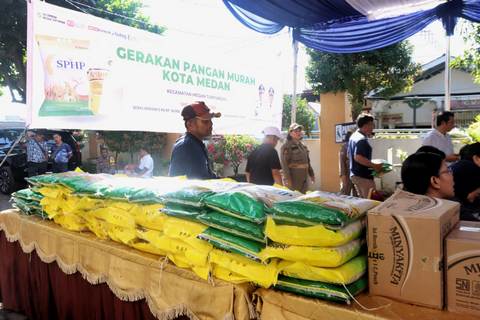 Gerakan Pangan Murah di Medan, Beras Dijual Rp 11.600/kg