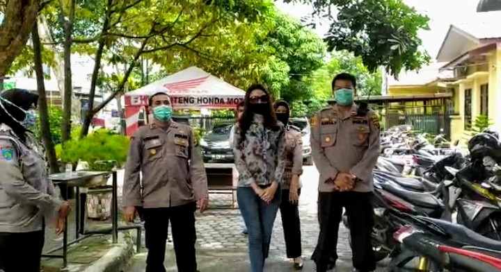 Putri Indonesia Tahun 2018 Sambangi Polsek Medan Helvetia