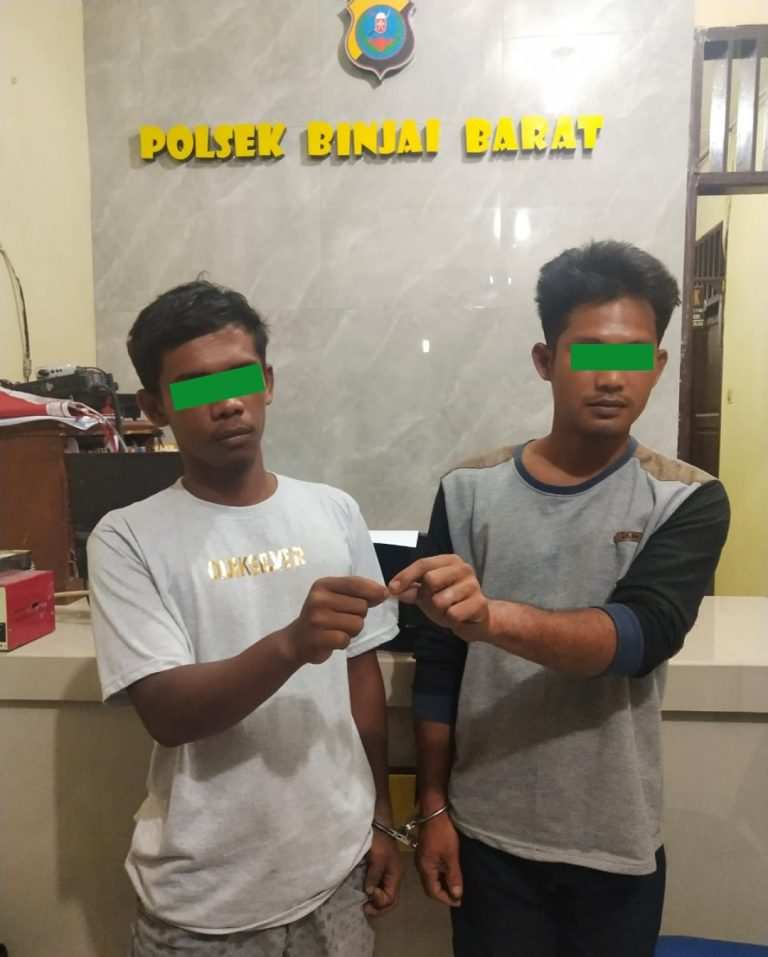 Beli Sabu Patungan, Dua Pria Ditangkap Polsek Binjai Barat