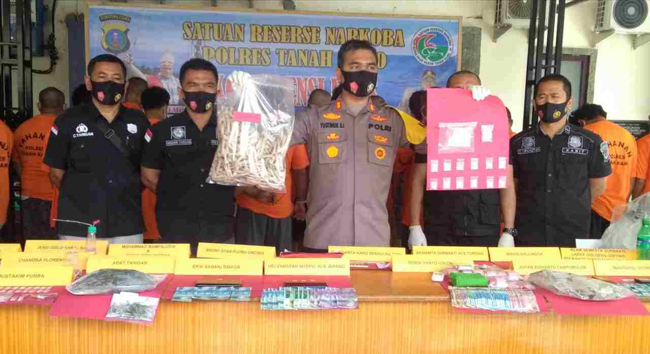 Satres Narkoba Polres Tanah Karo Tangkap 22 Tersangka Kasus Narkotika