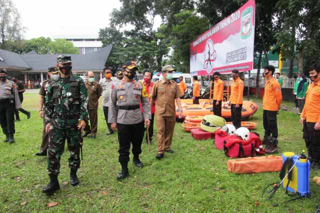 Pemko Siantar Bersama TNI-Polri Laksanakan Apel Kesiapsiagaan Penanggulangan Bencana 