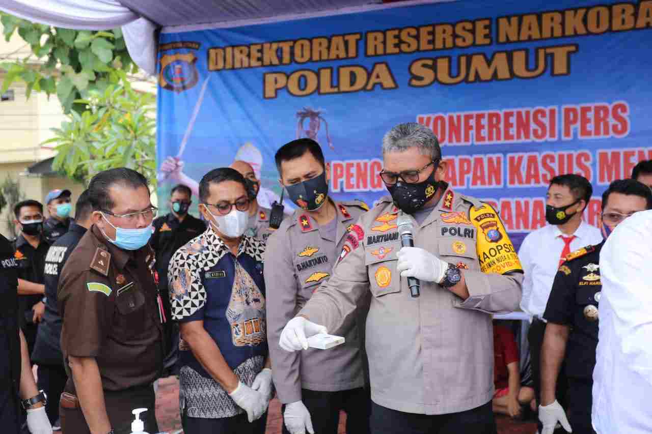 Polda Sumut Musnahkan Barang Bukti Narkotika