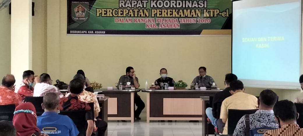 Disdukcapil Asahan Gelar Rakor Dengan KPU dan Bawaslu Bahas Percepatan Perekaman KTP- el