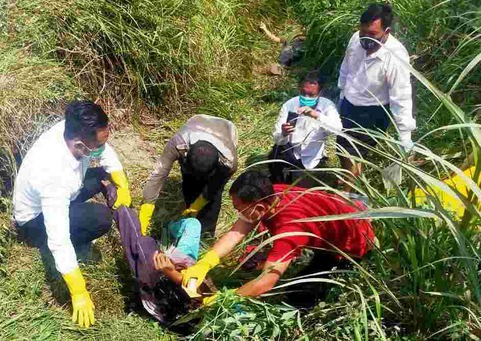 Mayat Sepasang Suami-Istri  Ditemukan Area Perkebunan Tebu PTPN II Kelurahan Tunggurono