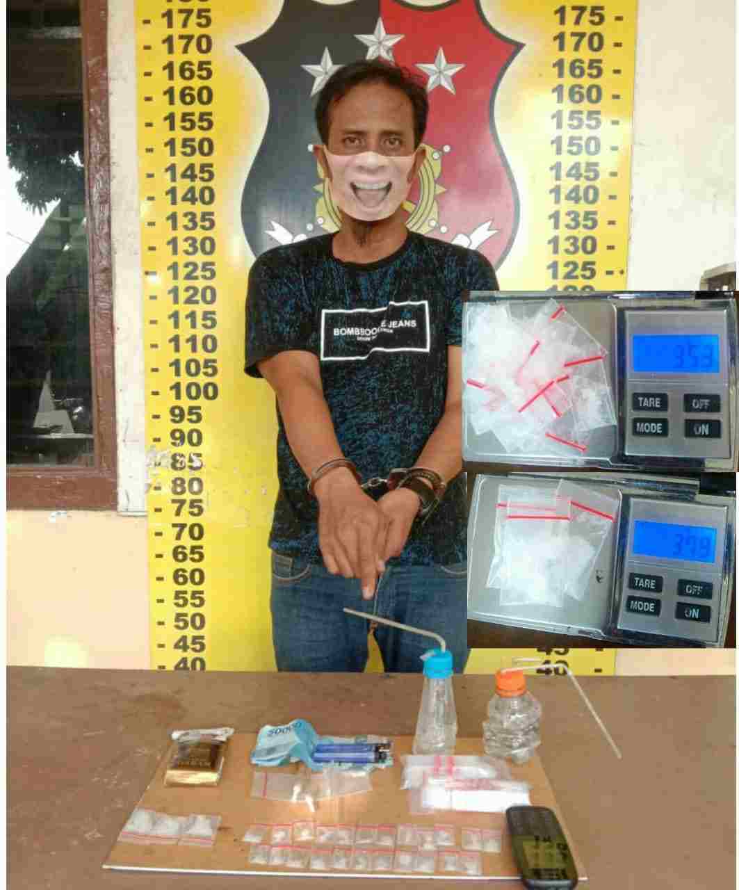 Penjual Shabu 7,32 Gram di Bandar Sakti Diringkus Unit Reskrim Polsek Perdagangan