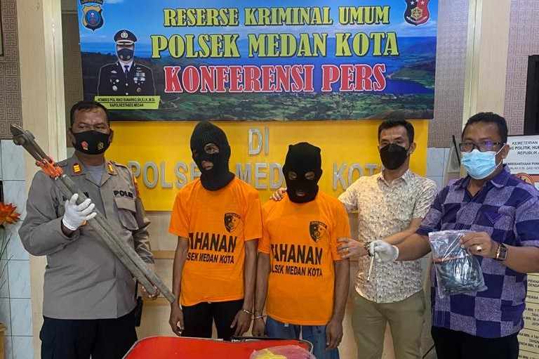 Dua Pembobol Toko di Katamso Diringkus Unit Reskrim Polsek Medan Kota