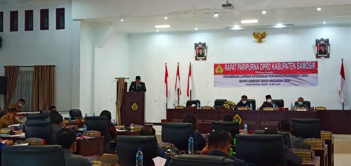 DPRD Paripurnakan Laporan Keterangan Pertanggungjawaban Bupati Kabupaten Samosir