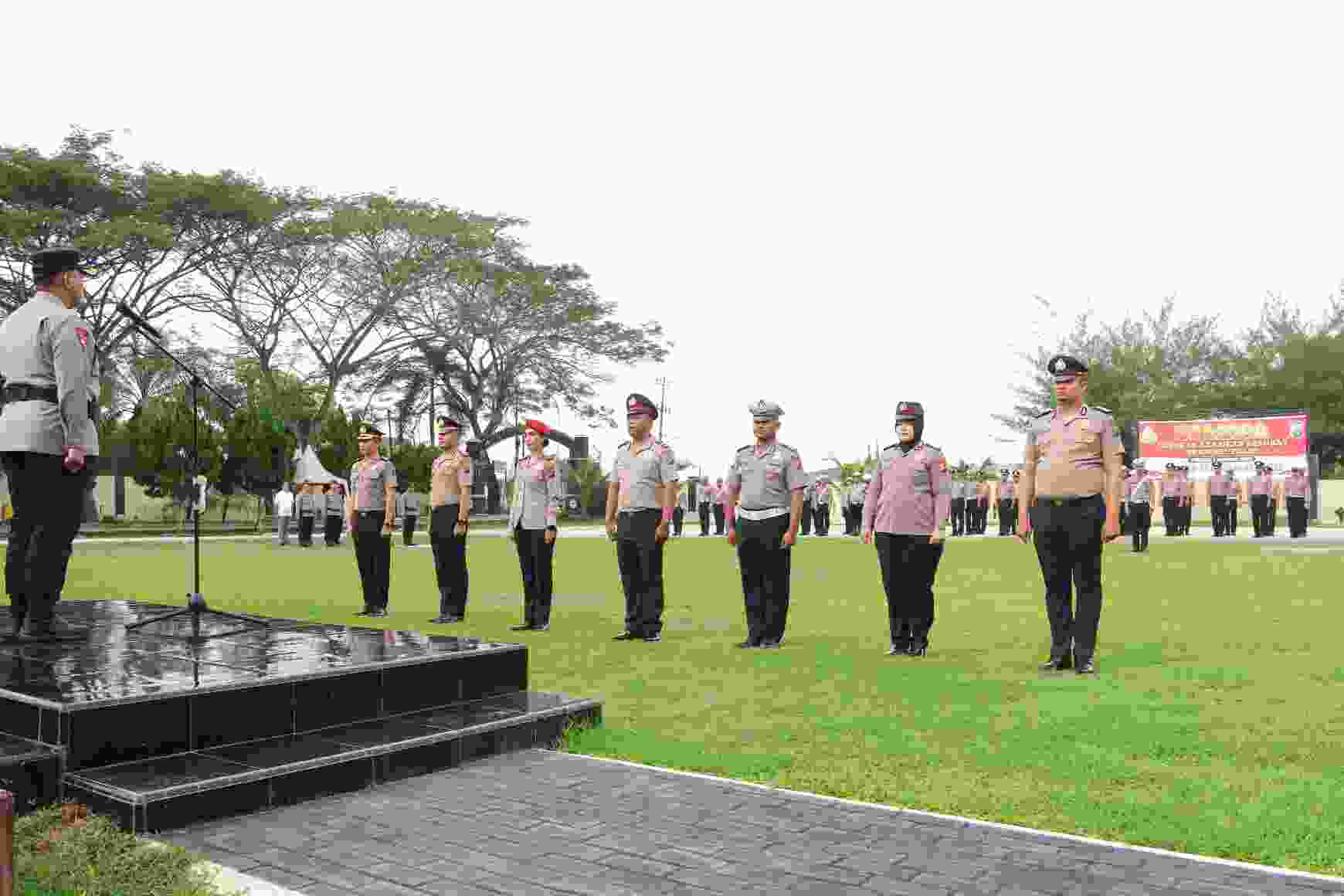 36 Personil Polres Serdang Bedagai Naik Pangkat, Kapolres Pimpin Upacara