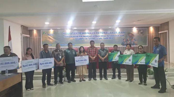 Pemkab Taput Lakukan Sosialisasi Pembinaan dan Perlindungan Jamsostek Tahun 2026