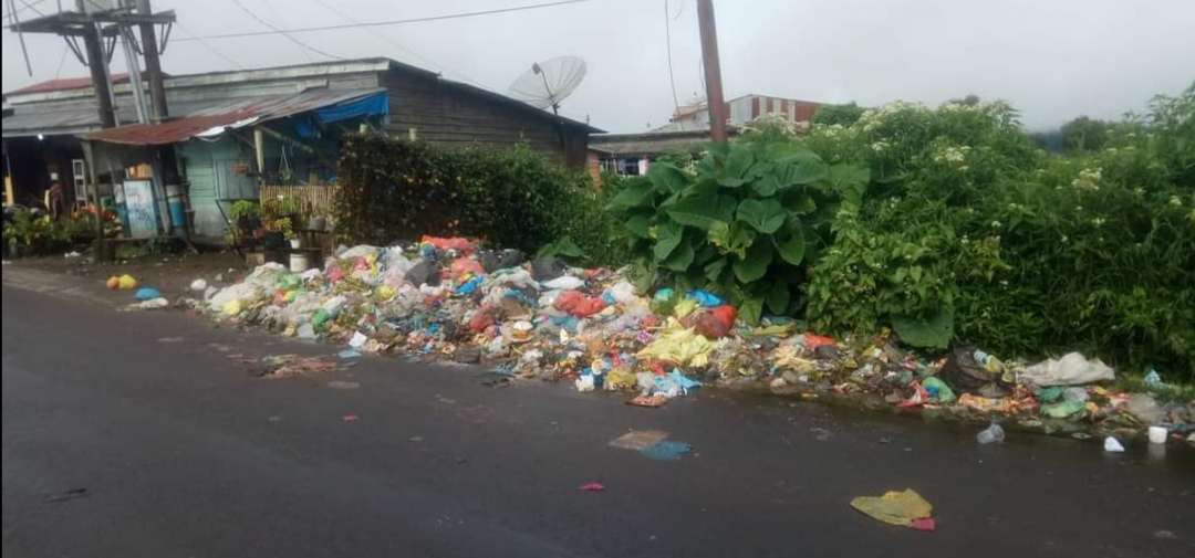 Sampah Menumpuk Timbulkan Bau Tak Sedap di Jalan Bunga Dolat Rakyat