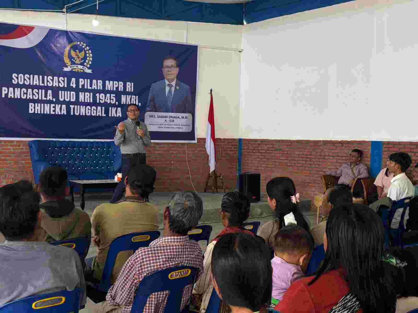 Sosialisasi Empat Pilar Kebangsaan Digelar di Rumah Aspirasi Drs. Sabam Sinaga