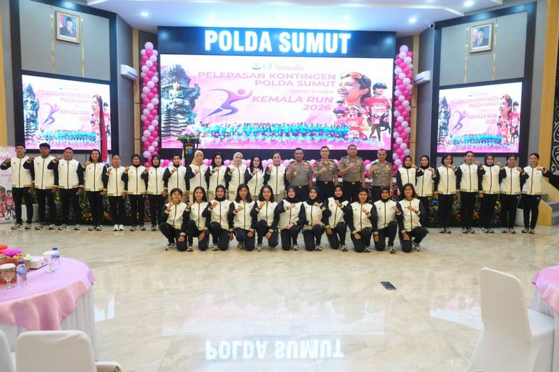 Kapolda Sumut Lepas Kontingen Kemala Run 2026 ke Bali