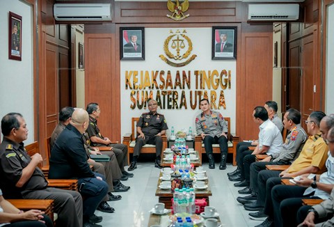 Mantapkan Sinergi Peradilan Pidana, Irjen Pol Sonny Irawan Kunjungi Kejati Sumut