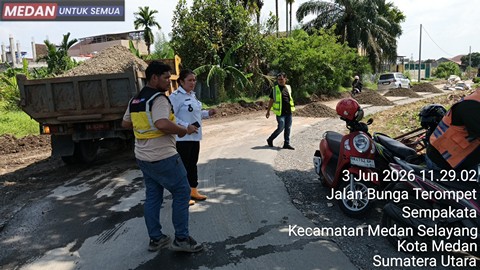 Jelang APEKSI, Pemko Medan Kebut Perbaikan Jalan Bunga Herba dan Drainase di Selayang