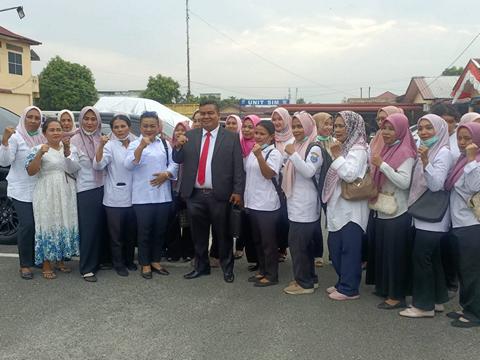 Puluhan Nakes Datangi Mapolres Labuhanbatu Penuhi Panggilan atas Laporan Kapus Tanjung Haloban