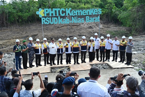 Wagub Sumut Bersama Menkes Groundbreaking RSUD Pratama Nias Barat