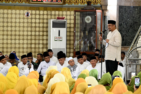 Pengajian Akbar Pemprov, Bobby Nasution Doakan Sumut Bebas Bencana dan Narkoba