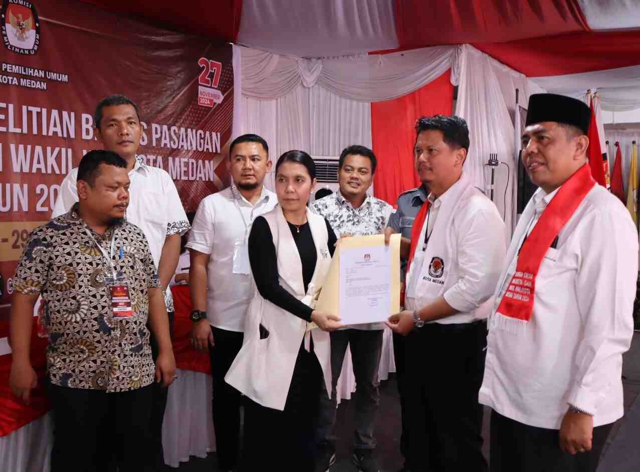 KPU Medan Terima Pendaftaran Paslon Ridha Dharmajaya- Abdul Rani