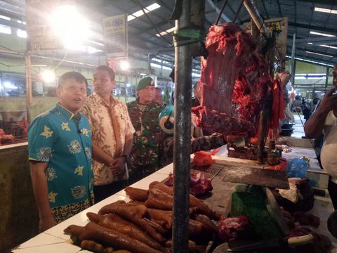 Polres Sergai dan Forkopimda Cek Ketersediaan Bahan Pokok di Pasar Sei Rampah