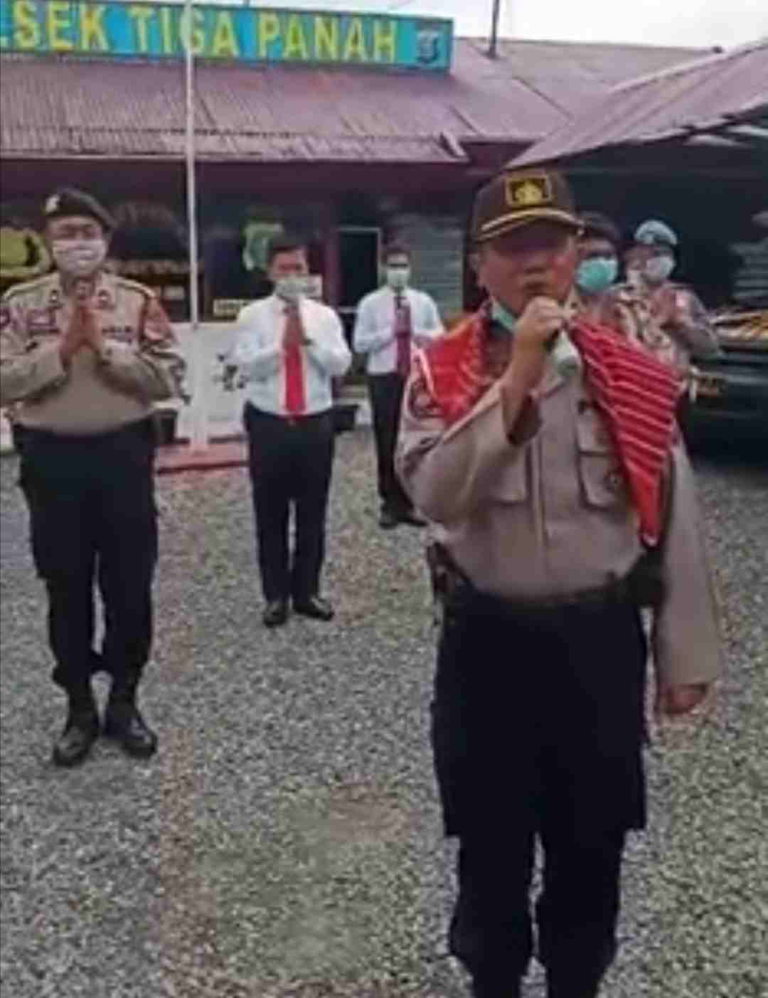 Kapolsek Tigapanah Imbau Warga Diperantauan Agar Tidak Pulang Kampung