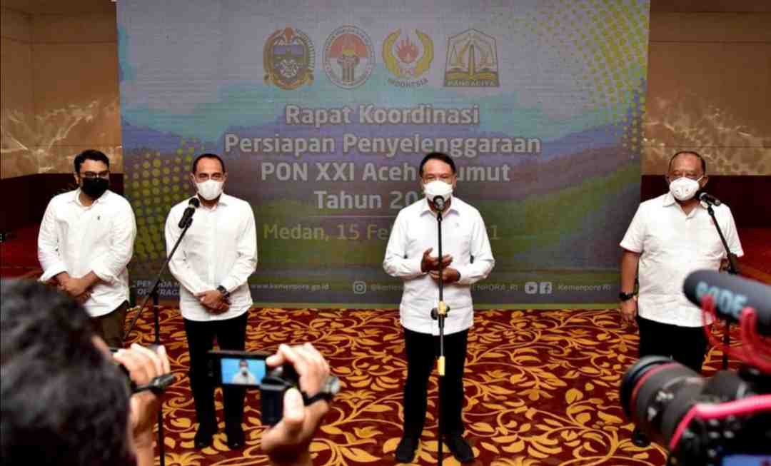 Menpora RI Gelar Rakor Pemprov Sumut dan Aceh Bahas Persiapan PON 2024