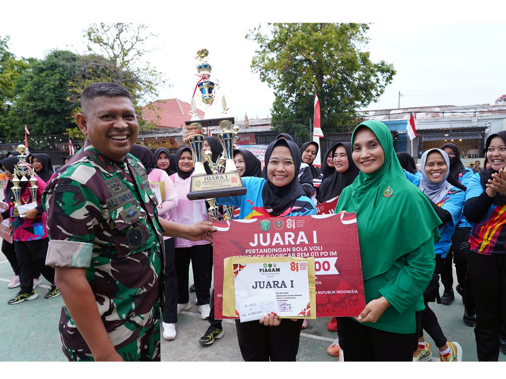 Korem 011 Lilawangsa Gelar Perlombaan untuk Prajurit dan Persit serta Anak-anak Meriahkan HUT RI