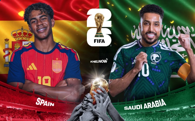 Spanyol vs Arab Saudi di Matchday 2 Grup H Piala Dunia FIFA 2026 pada 21 Juni 2026 Pukul 23.00 WIB