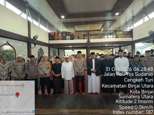 Kapolres Binjai Pimpin Subuh Keliling, Titip Pesan Kamtibmas