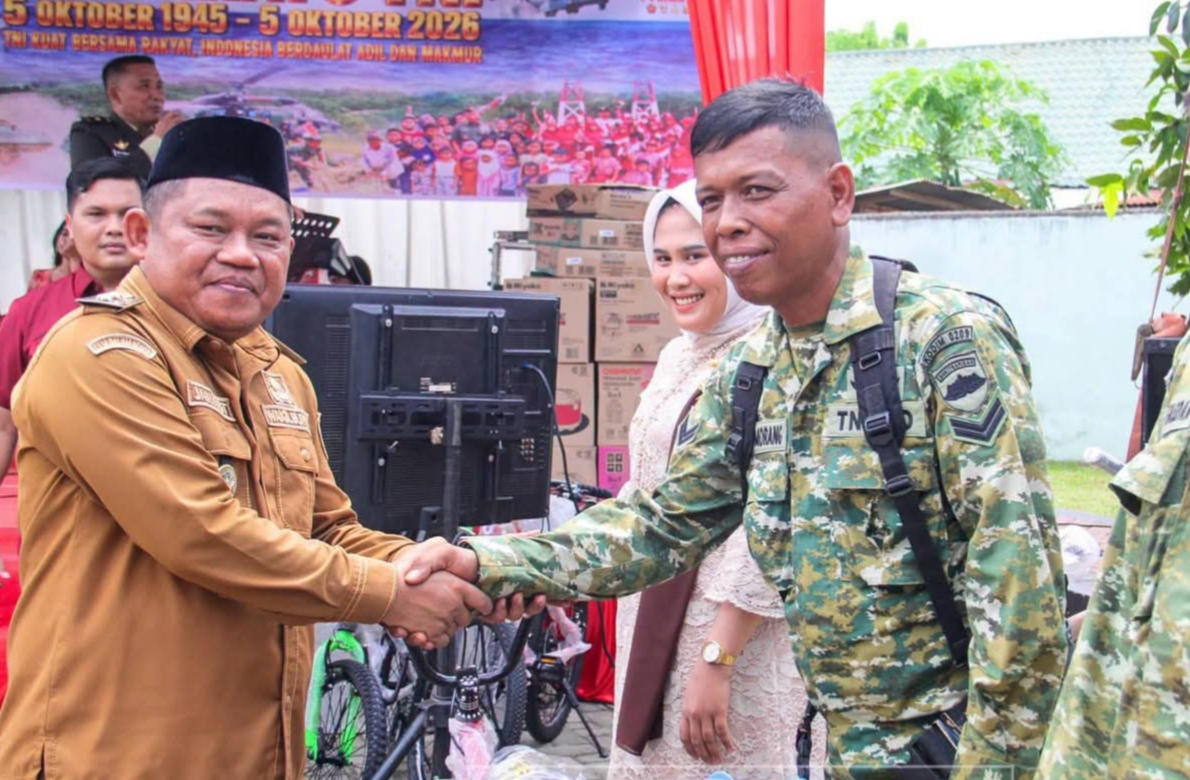 Wabup Jamri Beri Kejutan HUT ke-81 TNI di Labuhanbatu