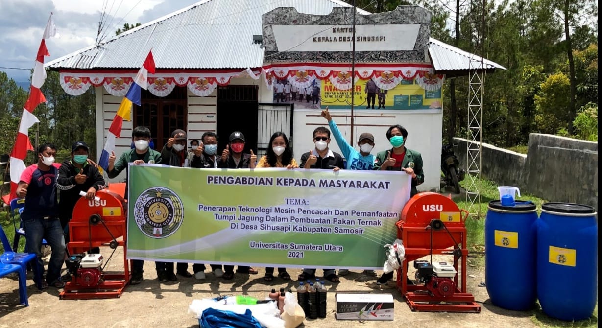 Pengabdian Dosen USU, Tingkatkan Skill Peternak di Desa Sihusapi dalam Memanfaatkan Limbah Jagung