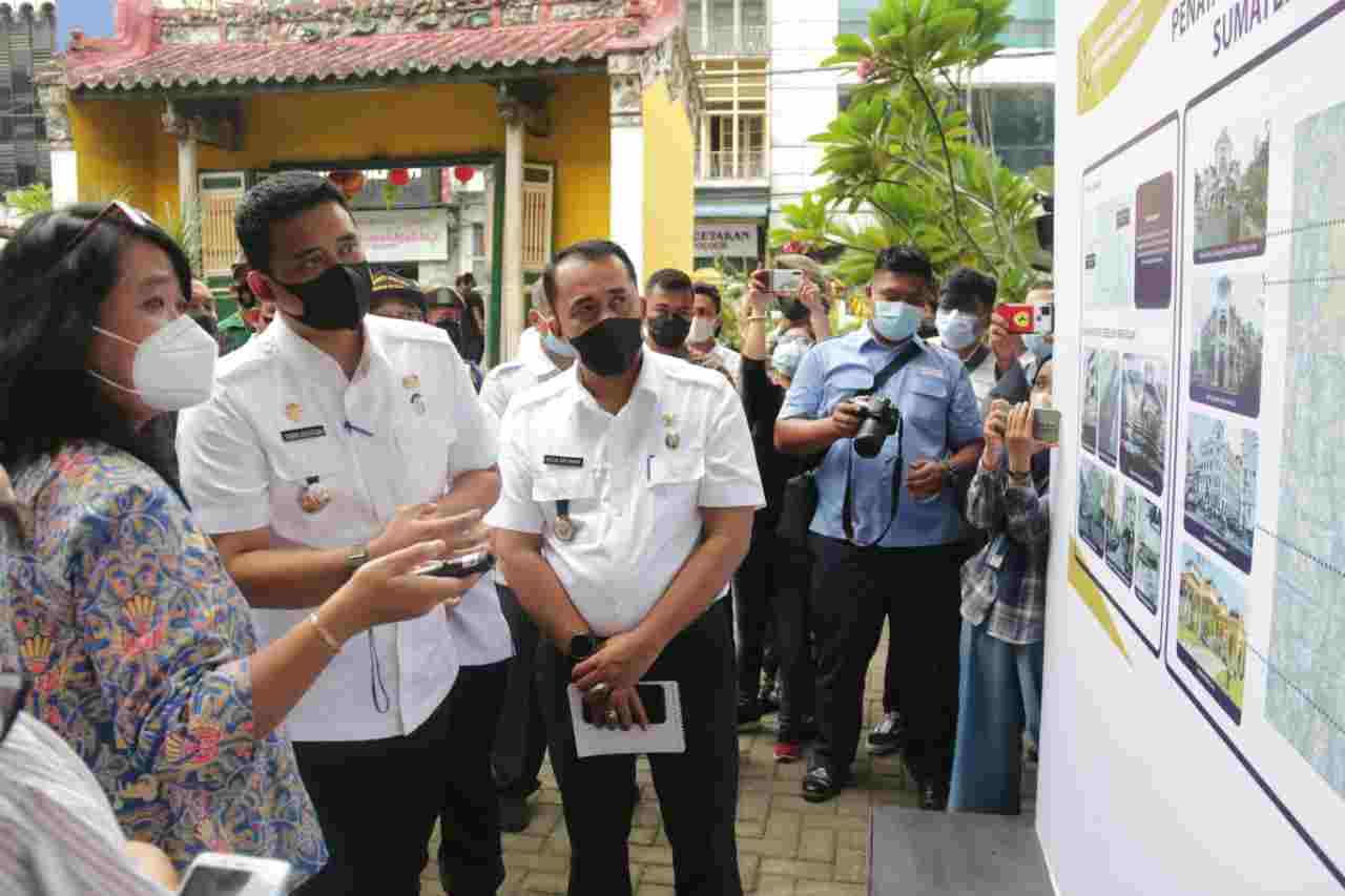 Walikota Medan Bersama Dirjen Cipta Karya Kementerian PUPR Tinjau Kawasan Kota Lama Kesawan