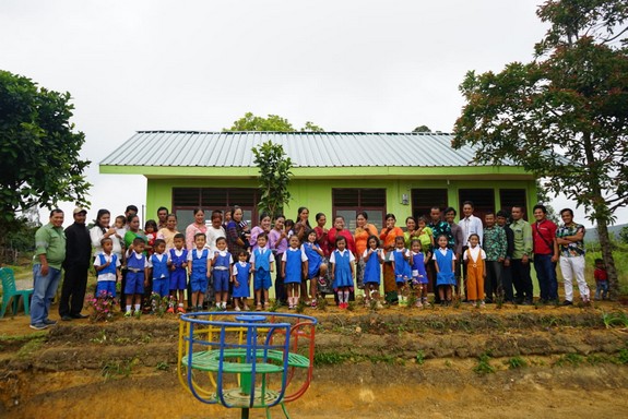 Program CD TPL, Bangunan PAUD Diserahkan ke Desa Aek Raja di Taput