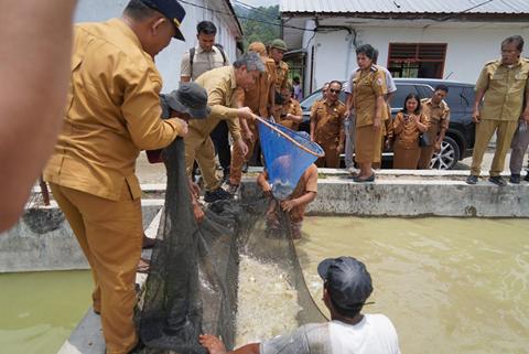 Tinjau BBI Purbatua, Pemkab Taput Dorong Inovasi Budidaya Ikan Air Tawar
