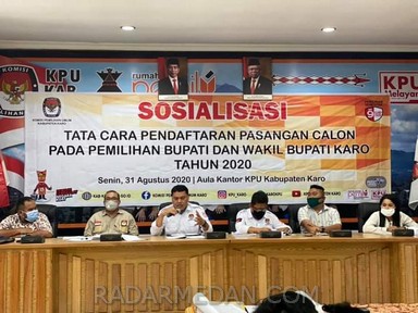 KPUD Karo Gelar Sosialisasi Tata Cara Pendaftaran Paslon
