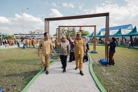Alun-Alun Percut Sei Tuan Diresmikan, Jadi Ikon Baru di Desa Saentis
