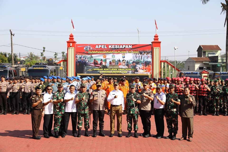 Pangdam dan Kapolda Apel Kesiapan Penanggulangan Bencana 2020