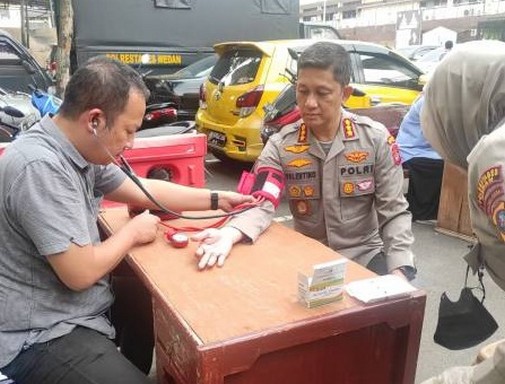 Kapolrestabes Medan dan PJU Gelar Vaksinasi Dosis Booster Ke-2