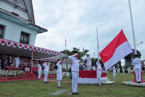 Bupati Dairi Pimpin Upacara HUT RI Ke-76 di Sidikalang