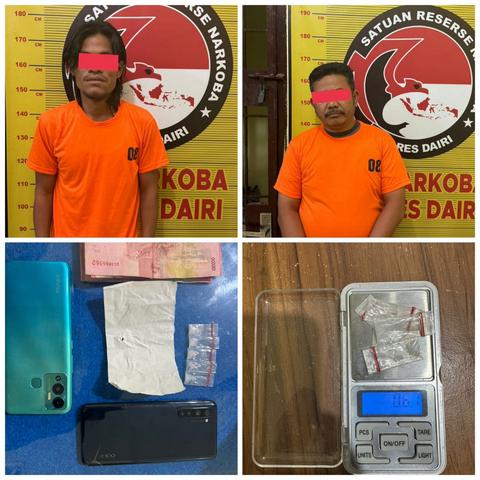 Sat Narkoba Polres Dairi Ringkus 2 Pengedar Sabu di Pegagan Hilir