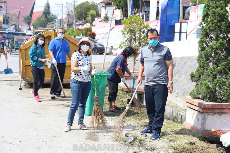 Masuki Tahapan New Normal, Bupati Taput Ajak Masyarakat Gotong Royong Hidup Bersih