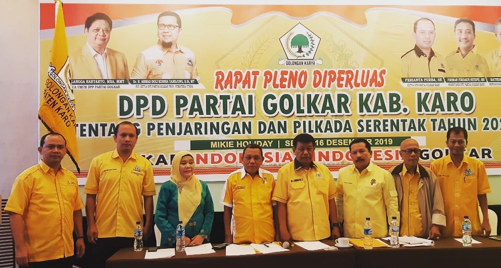DPD II Partai Golkar Kabupaten Karo Gelar Rapat Pleno